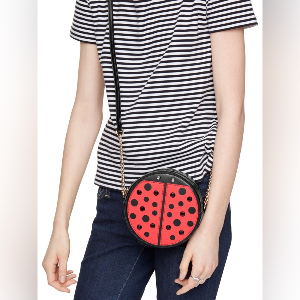 Kate Spade New York Turn A New Leaf Micha Ladybug Crossbody Handbag